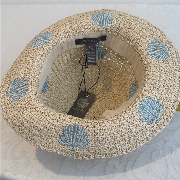 Vince Camuto Embroidered Straw Bucket Hat - Picture 7 of 9